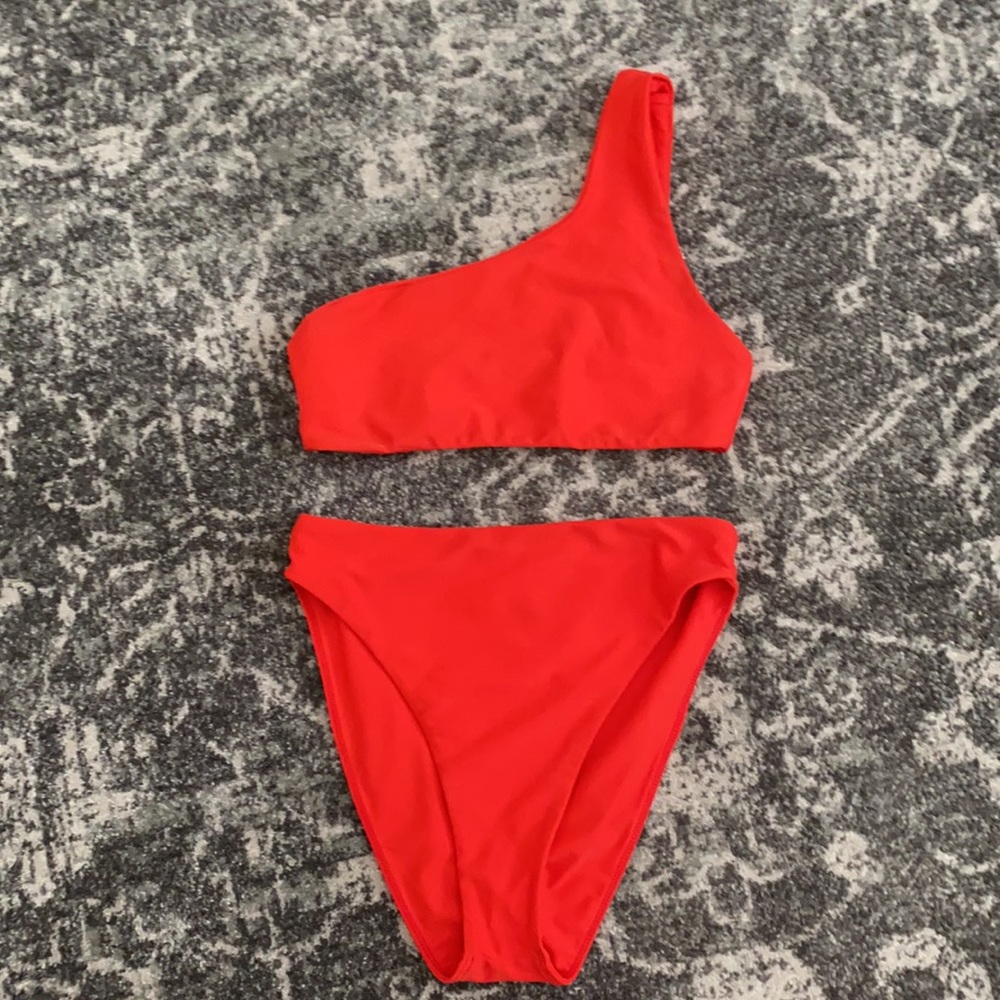 Beach Riot Leila Bikini Top And Bottom, Size S/M - Gem